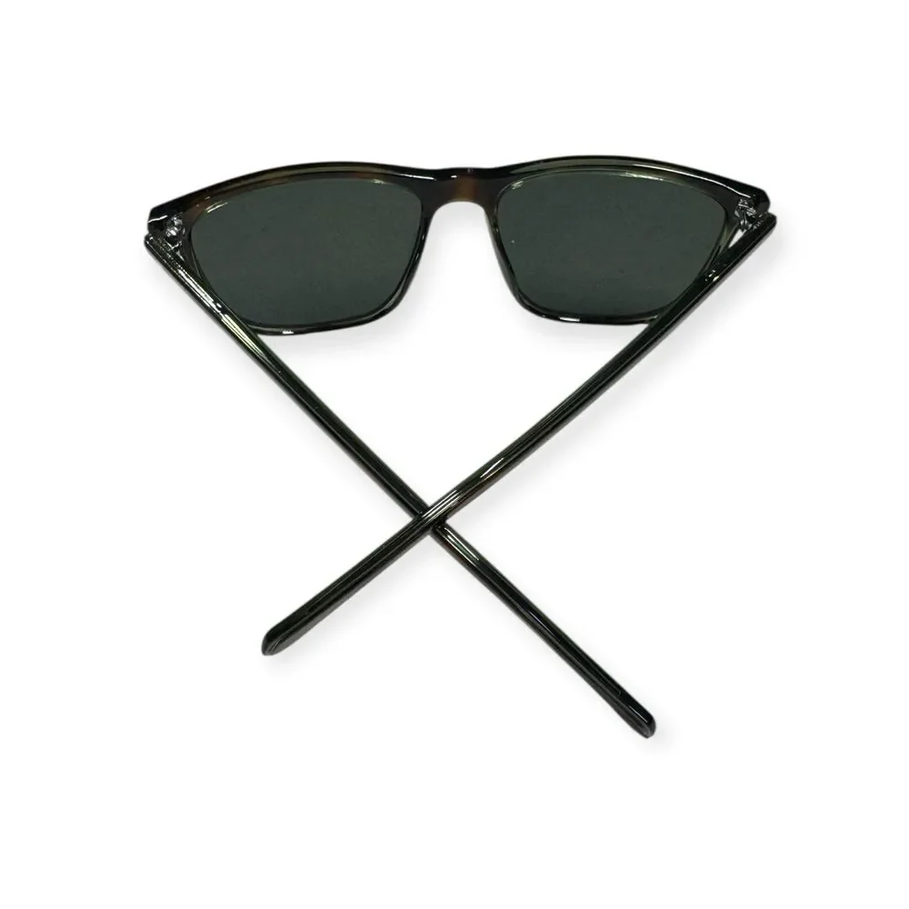 Fossil Havana Green Rectangle Sunglasses FOS3135 145mm Dark Green Lenses w/ Case